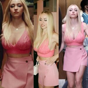 MSGM fuzzy pink bralette knit top ASO cassie in euphoria